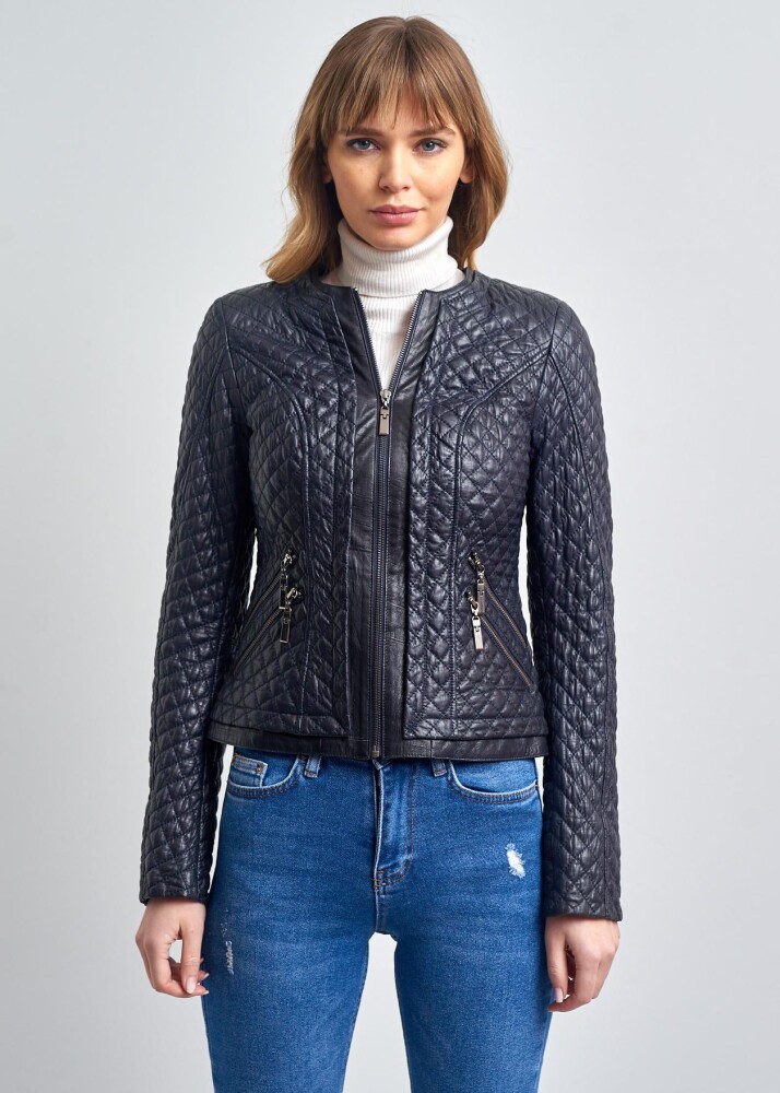 Amelie Kapitone Slim Fit Deri Mont - Pierre Cardin