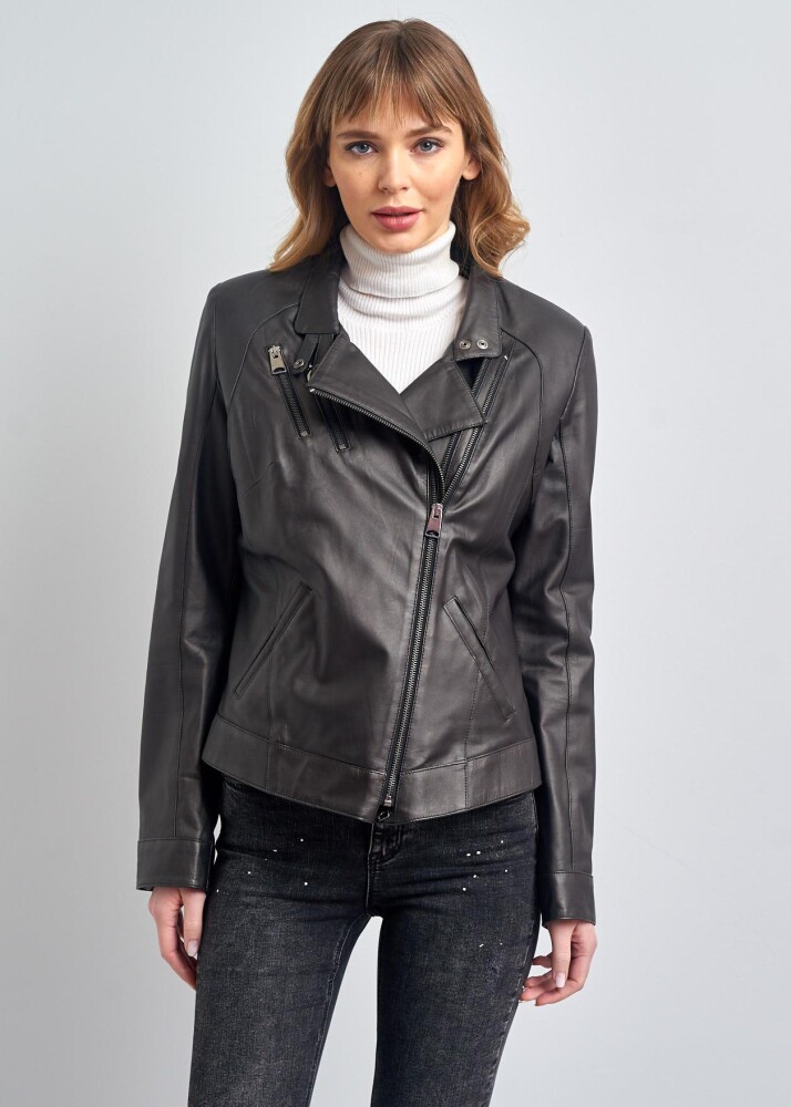 Clara Women's Genuine Leather Jacket - 1