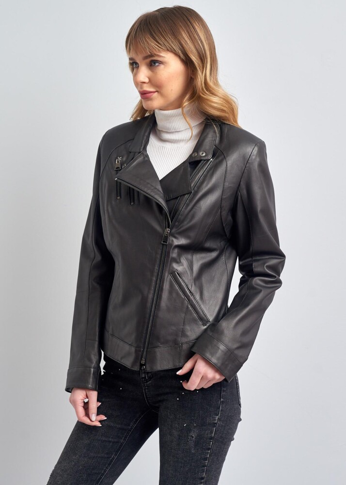 Clara Women's Genuine Leather Jacket - 2