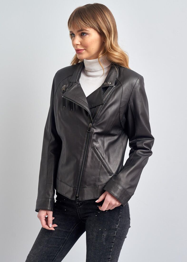 Clara Women's Genuine Leather Jacket - 2