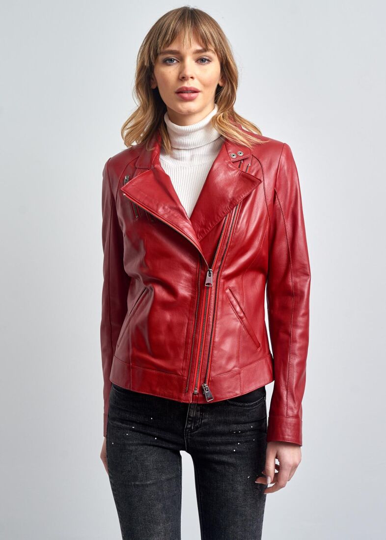 Clara Women's Genuine Leather Jacket - 4