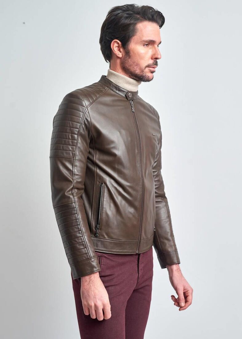 CLOVIS MEN'S LEATHER COAT - 4