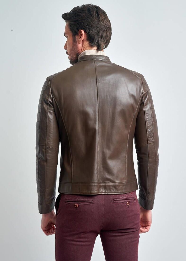 CLOVIS MEN'S LEATHER COAT - 5