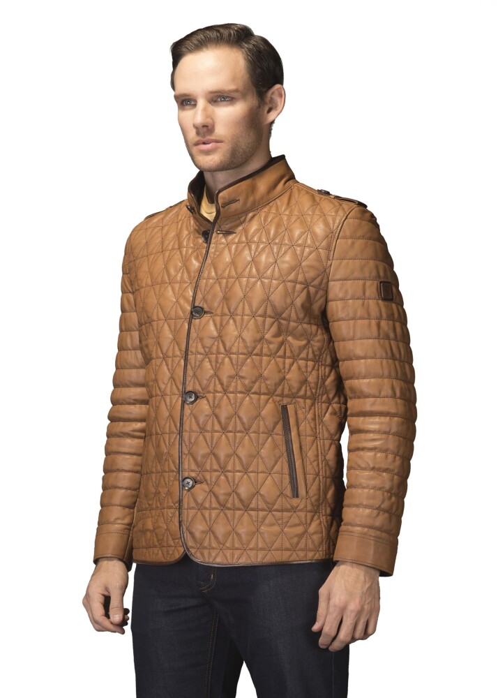 FRANÇOIS GARNISHED QUILTED GENUINE LEATHER JACKET - 2