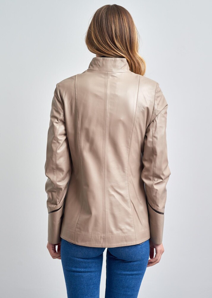 Nathalie Women's Genuine Leather Jacket - 4