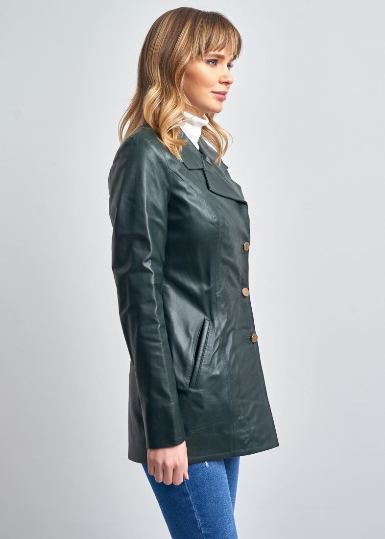 Oceane Women's Genuine Leather Jacket - 3