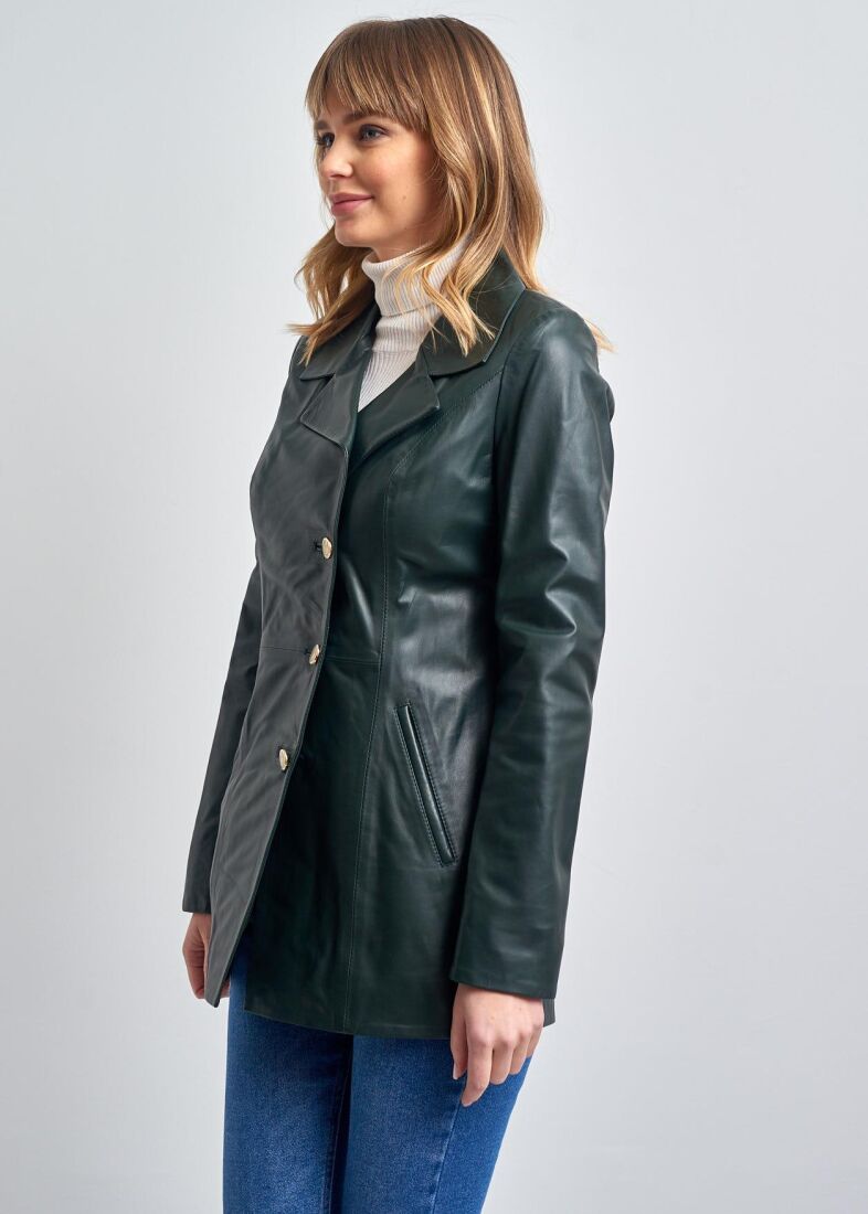 Oceane Women's Genuine Leather Jacket - 4