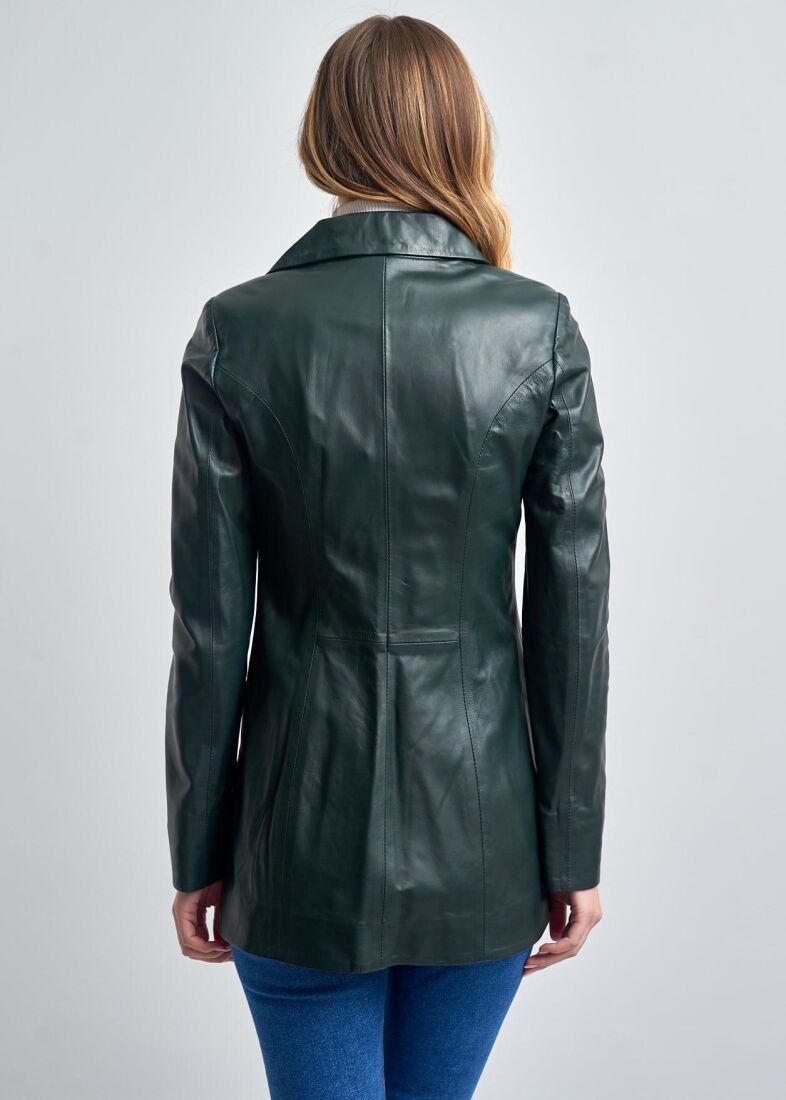 Oceane Women's Genuine Leather Jacket - 5