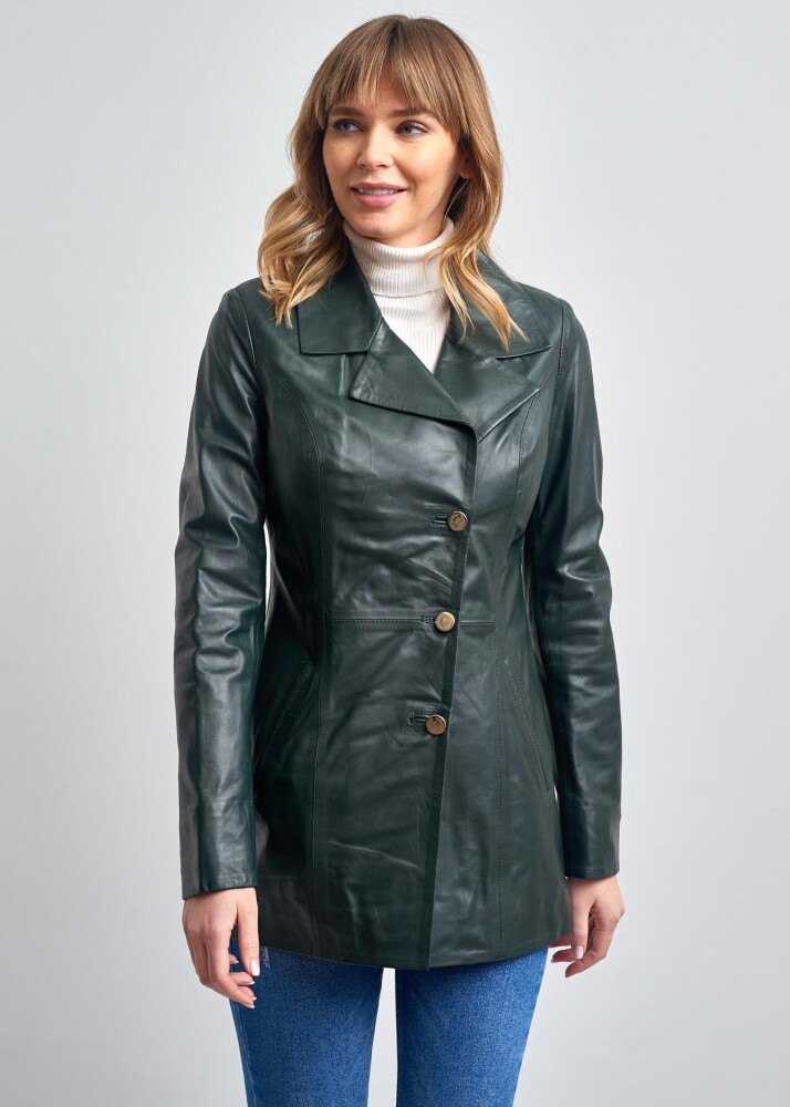 Oceane Women's Genuine Leather Jacket - Pierre Cardin (1)