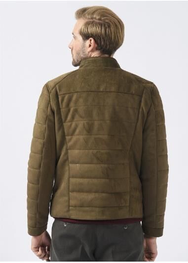 OLIVIER MODERN LEATHER COAT, STAND COLLAR, POCKETS DETAILED MEN'S FAUX LEATHER JACKET - 2