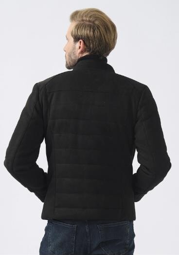 OLIVIER MODERN LEATHER COAT, STAND COLLAR, POCKETS DETAILED MEN'S FAUX LEATHER JACKET - 4