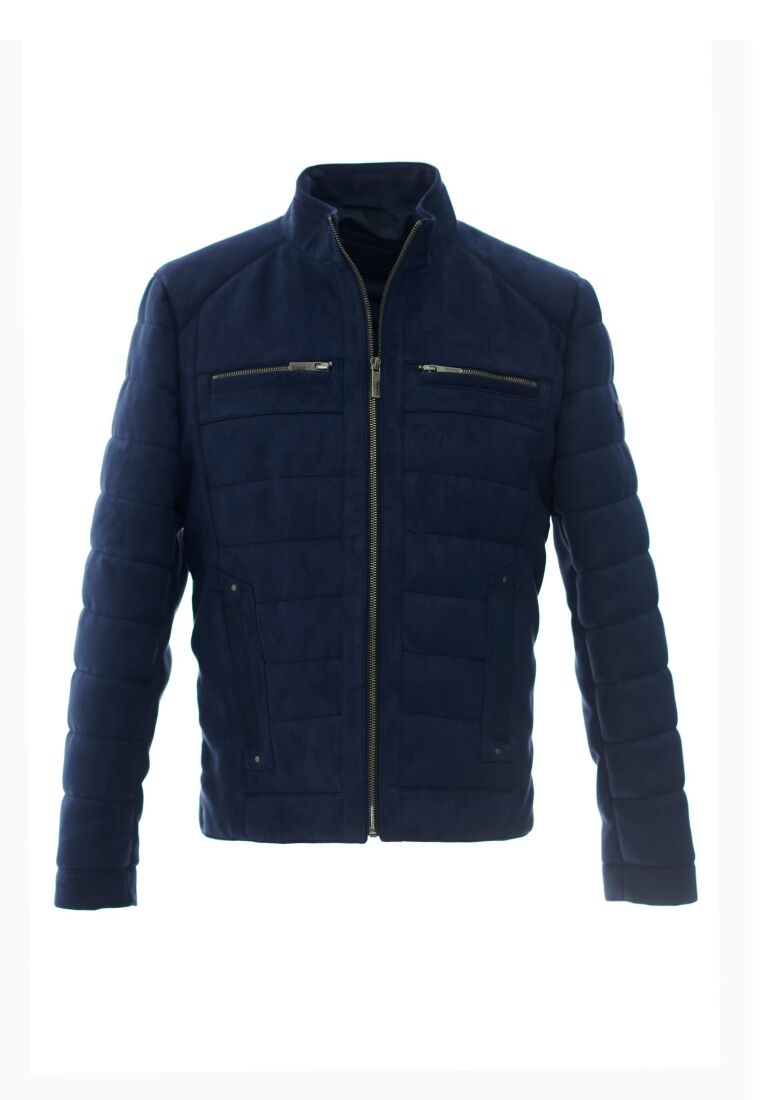 OLIVIER MODERN LEATHER COAT, STAND COLLAR, POCKETS DETAILED MEN'S FAUX LEATHER JACKET - 11