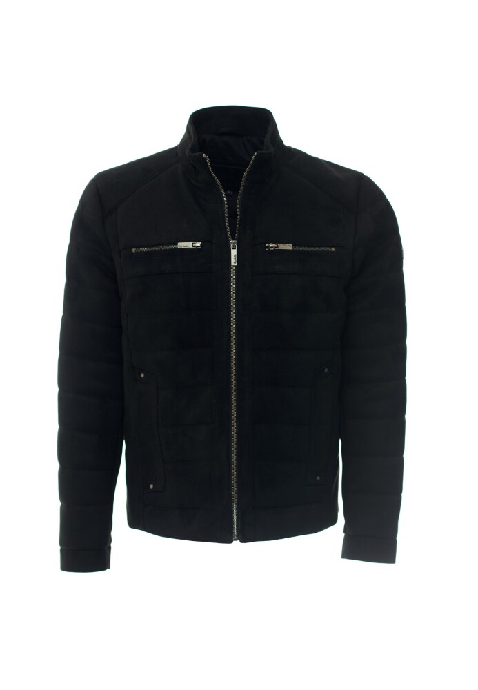OLIVIER MODERN LEATHER COAT, STAND COLLAR, POCKETS DETAILED MEN'S FAUX LEATHER JACKET - 13