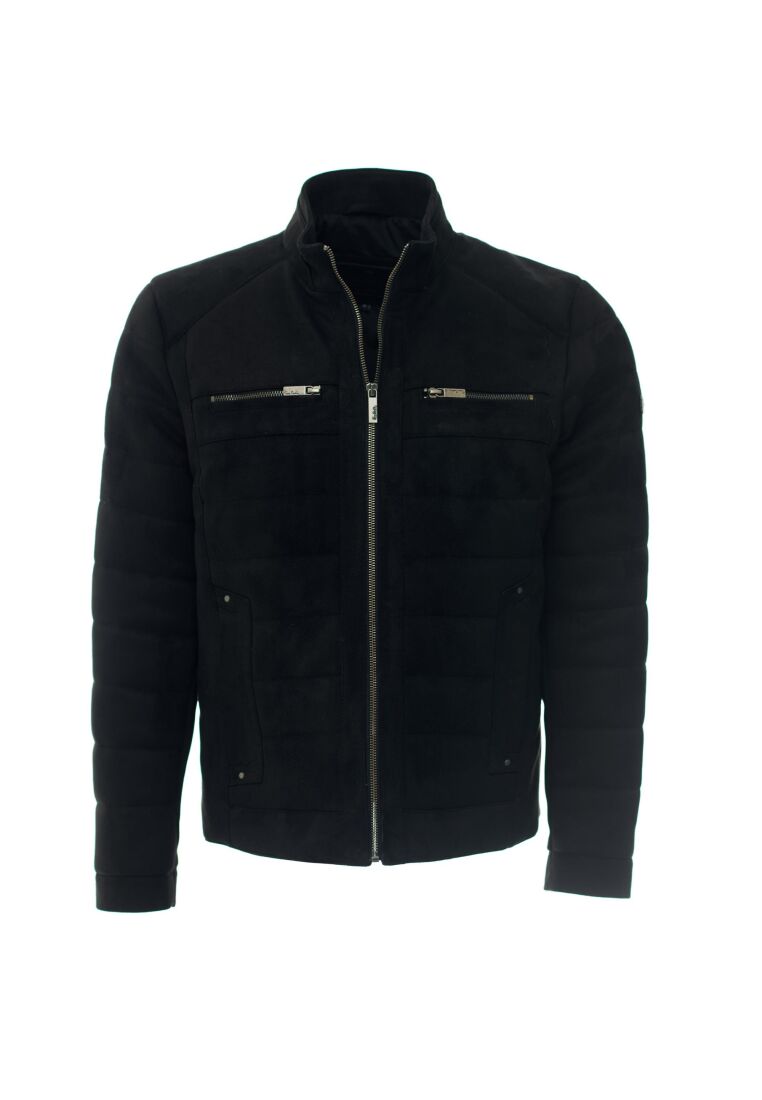 OLIVIER MODERN LEATHER COAT, STAND COLLAR, POCKETS DETAILED MEN'S FAUX LEATHER JACKET - 13