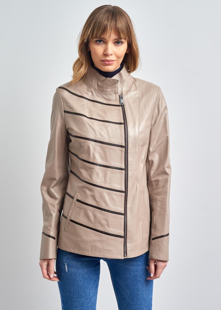 Nathalie Kadın Gerçek Deri Ceket - Pierre Cardin