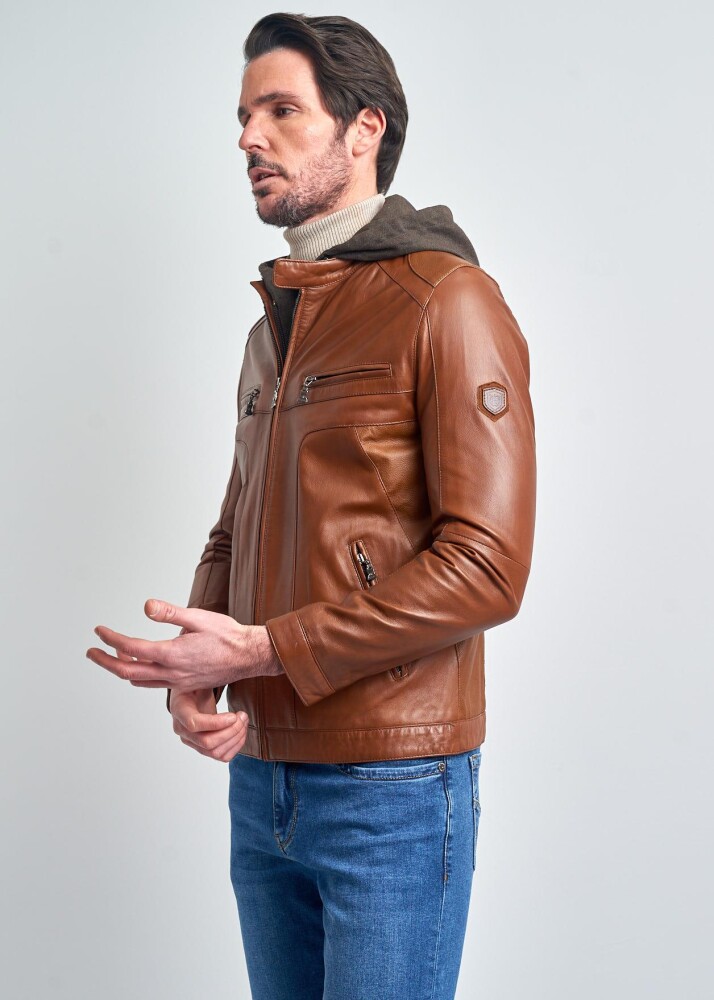 PIERRE CARDIN MEN'S LEATHER COAT - 3