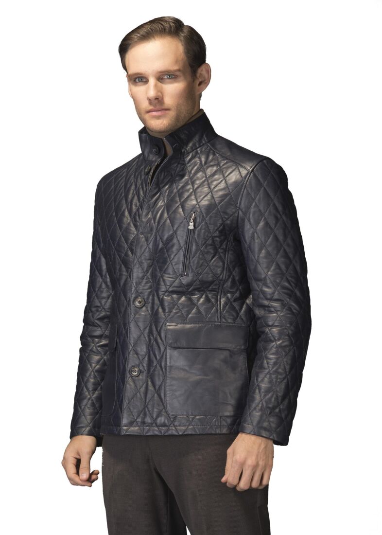 PIERRE CARDIN MEN'S LEATHER COAT - 2