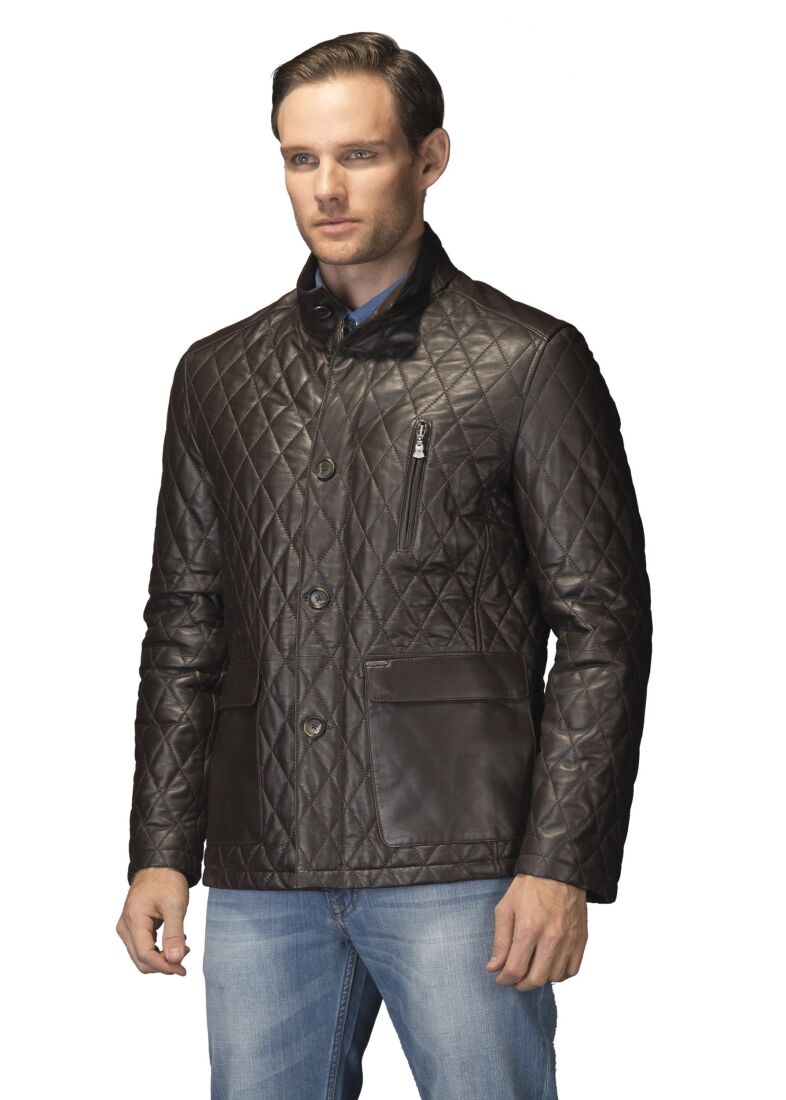 PIERRE CARDIN MEN'S LEATHER COAT - 5