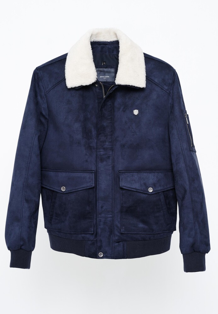 PIERRE CARDIN THEO FUR COLLARED MEN'S LEATHER COAT, FAUX LEATHER - 6