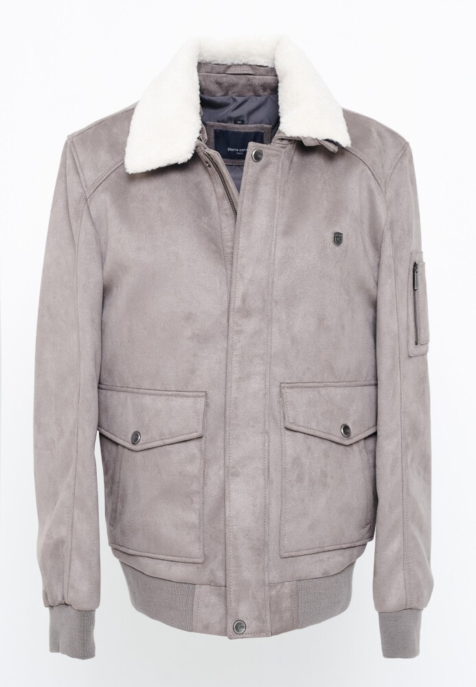 PIERRE CARDIN THEO FUR COLLARED MEN'S LEATHER COAT, FAUX LEATHER - 8