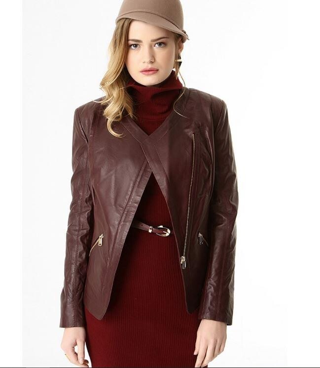 Isabella Fermuarli Gerçek Deri Ceket - Pierre Cardin (1)