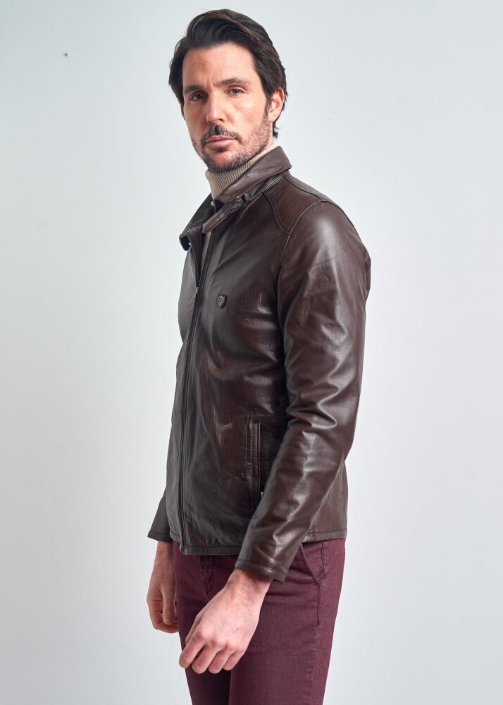 THIBAULT CLASSIC CUT MEN'S LEATHER JACKET - 4