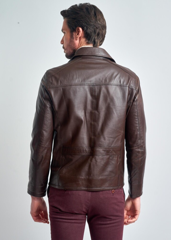 THIBAULT CLASSIC CUT MEN'S LEATHER JACKET - 5