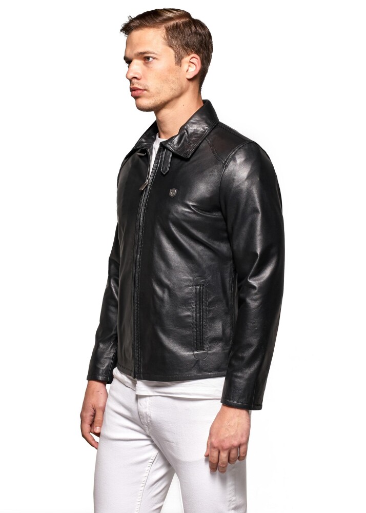 THIBAULT CLASSIC CUT MEN'S LEATHER JACKET - Pierre Cardin (1)